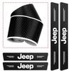 Dla Jeepa Wysokiej jakości Naklejka Ochronna na Próg Drzwi Samochodowych z Włókna Węglowego Dla Jeep Wrangler Grand Cherokee Compass Wagoneer Gladiato