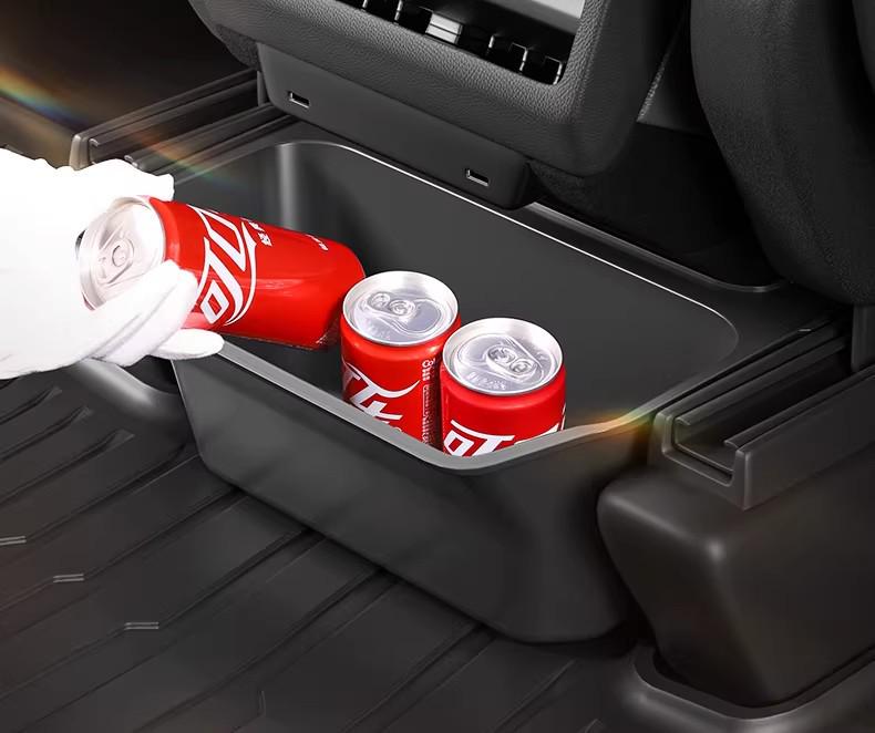 Suitable for Tesla Model Y Armrest Box Rear Storage Organizer and Car Trash Bin