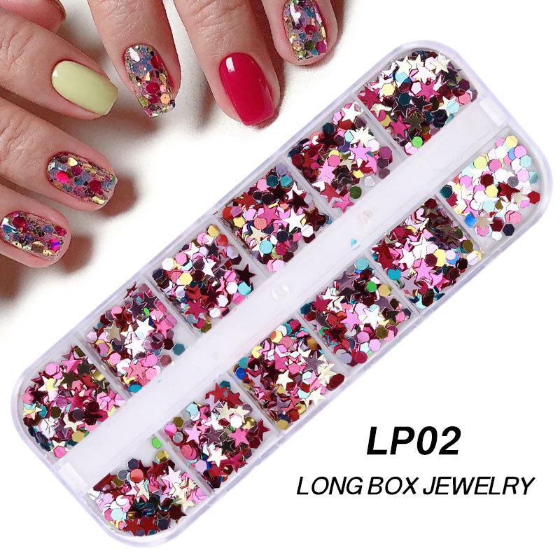 Nagelkunst Liebesherz Pailletten Symphonie Laser Glitzer Kleine Rote Herzen Nägel Ultradünner Pfirsichherz Patch Schmuck