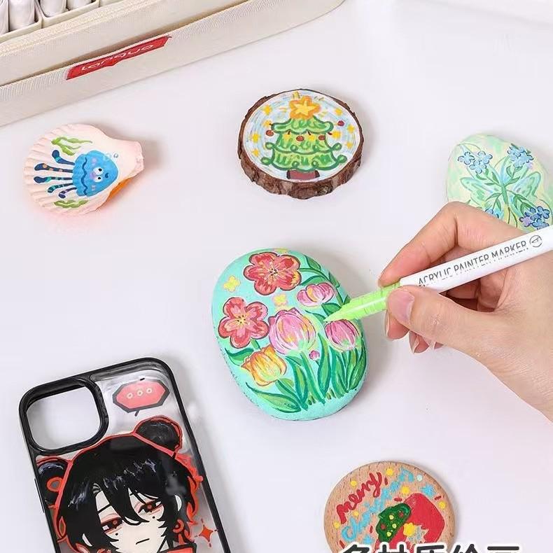 Blue Fruit 240-Color Liquid Ink Acrylic Marker Set for Kids' DIY Painting & Art Projects