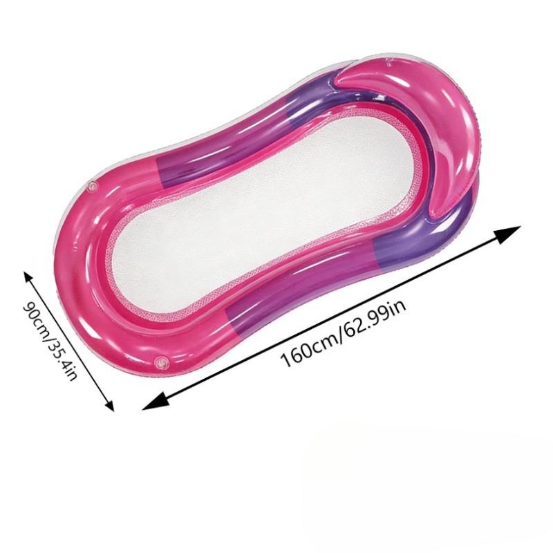

1PCS Loading Inflatable Mattress Water Float Hammock Foldable Roll Up Swimming Pool Accessories Pool Floating Bed Chair розовый