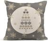 Pillow Cover Gray Modern Retro Snowflake Christmas Tree Square Linen Home Decoration Cushion Cover Outdoor40X40 45X45Cm