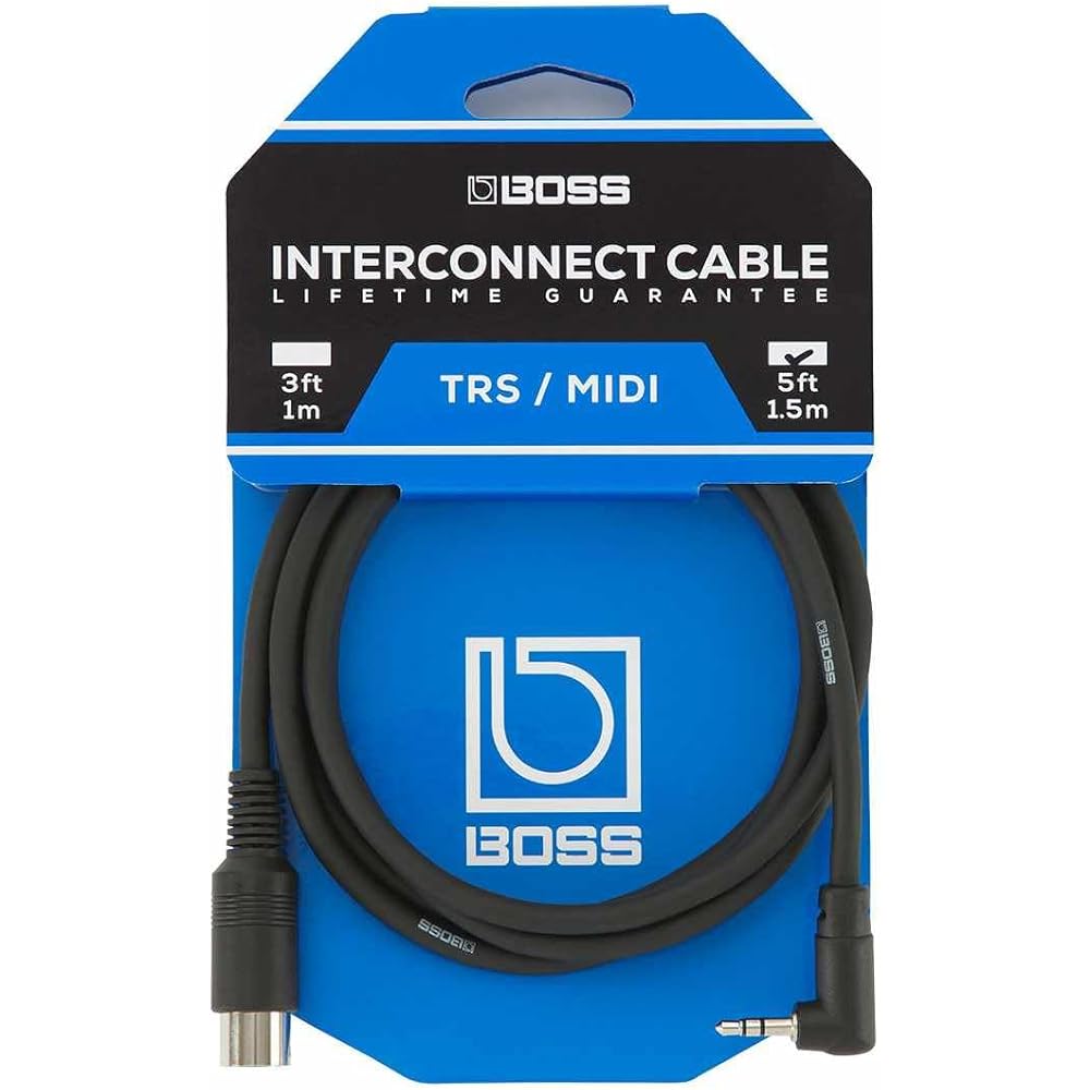 BOSS BOSS TRS/MIDI CABLE BMIDI-5-35 1.5m/3.5mm TRS BK BLACK