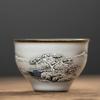 Moon White Ru Kiln Bell Cup Kombucha Cup Master Gracked Glaze Teacup Tea Set Ceramic Cup Teacups