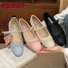 Fashion Pink Fashion Buckle Strap Women Mary Flats Shoes Female Butterfly-Knot Footwear Round Toe Ladies Flats Shallow Shoes Lady