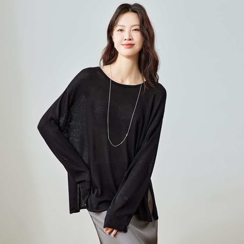 CARBAMMI Women s Sheer Knit Bardot Top M