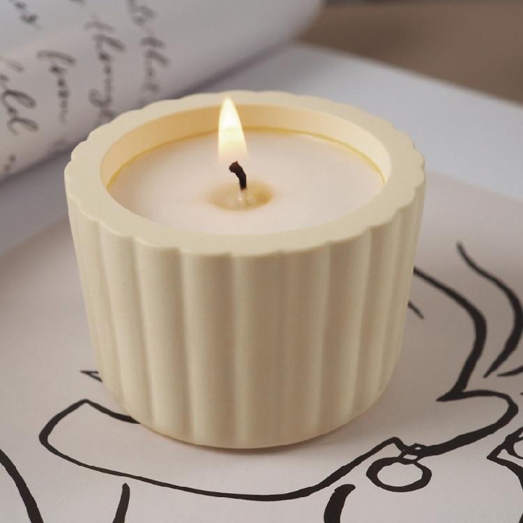 Silicone Mold for DIY Cement Cup with Crystal Effect Trendy Plaster Candle Cup Mirror Silicone Mold