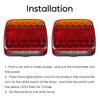 2pcs Wireless Magnetic LED Truck Tail Light Trailer Rear Light Signal Warning Brake Light for Caravans Campers Lorry Caravan RV