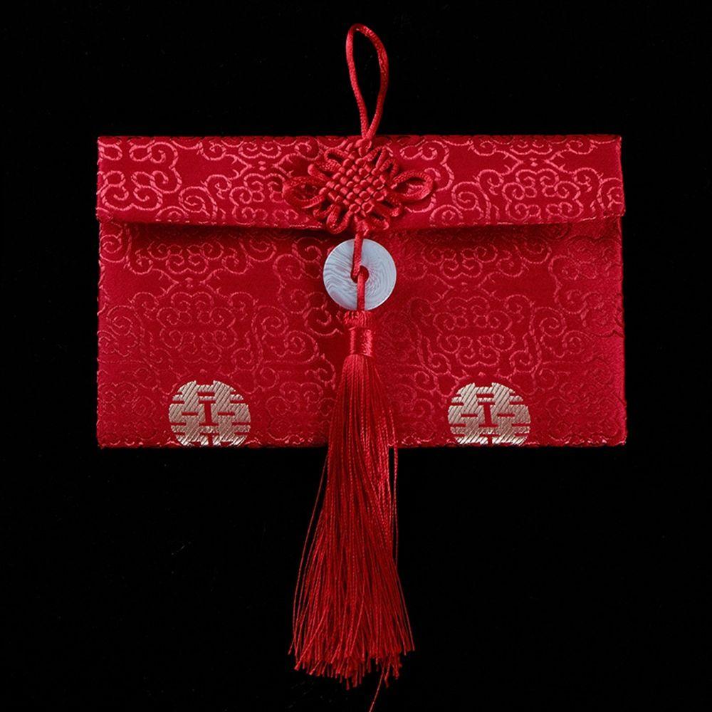 Wishes 2022 New Year Wedding Birthday Spring Festival Red Packets Red Envelope Money Bags HongBao