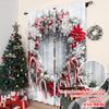 2pcs 2D flat printing Christmas Drapes Snow candy bar Fabric Without Electricity Spring Party & Holiday Decor for room decor