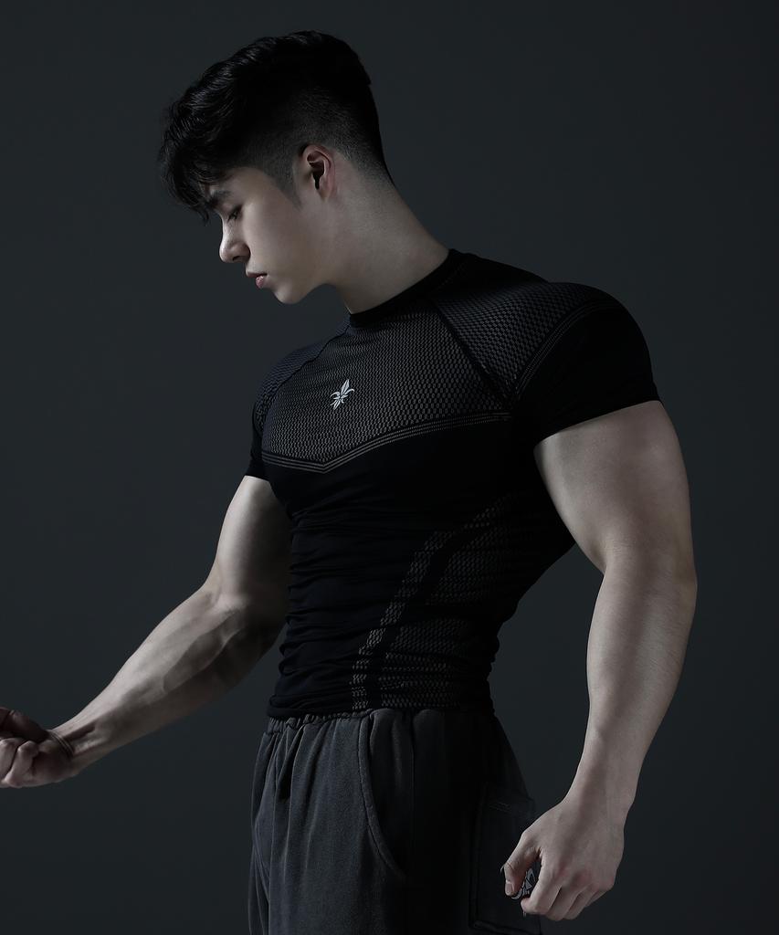 CARMID Silver Night Compression Short Sleeve [Black]