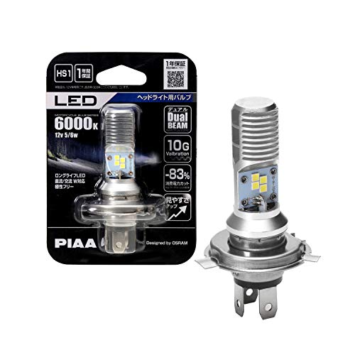 

PIAA Motorcycle Headlight Bulb LED 6000K Dual Beam 12V 5/6W HS1 1pc MLE7