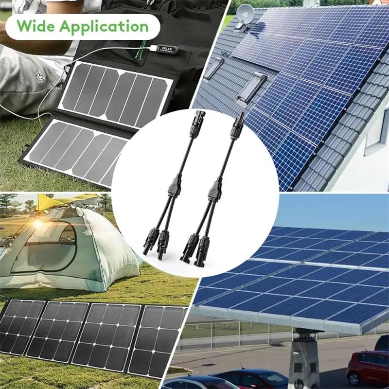 2Y Branch parallel connection 30A 1000V Electrical Solar Connector Photovoltaic 2pcs solar Panel Cable Wire Connect