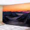 Sunset Snow Mountain Landscape Tapestry Sea of Clouds Nature Scenery Wall Hanging Aesthetic Decor Bedroom Living Room