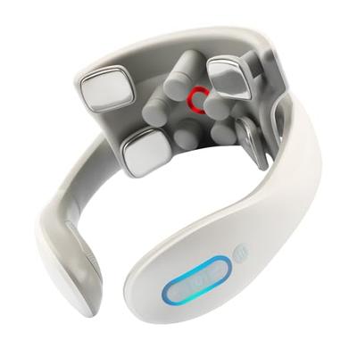 Srarosai Neck Care, Neck and Shoulder Relaxation Device with Heat and Vibration (Dual Effect of EMS and TENS), 15 Intensity Settings, 6 Modes, Recharg
