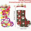 Christmas Decoration Fireplace Hanging Stocking 1pc And S And 4pcs, Charming Pet Paw Print - Christmas Gift Socks, Chris