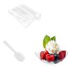 100pcs Mini Clear Plastic Spoons Disposable Flatware Spoons For Jelly Ice Cream Dessert Appetizer Disposable Plastic Spoon