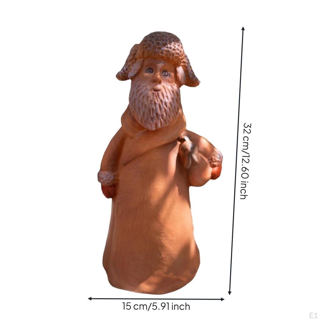 Tabletop Ornament Distressed Garden Figurine AntiqueFigure Man Statue for Gardeners, Collectors,