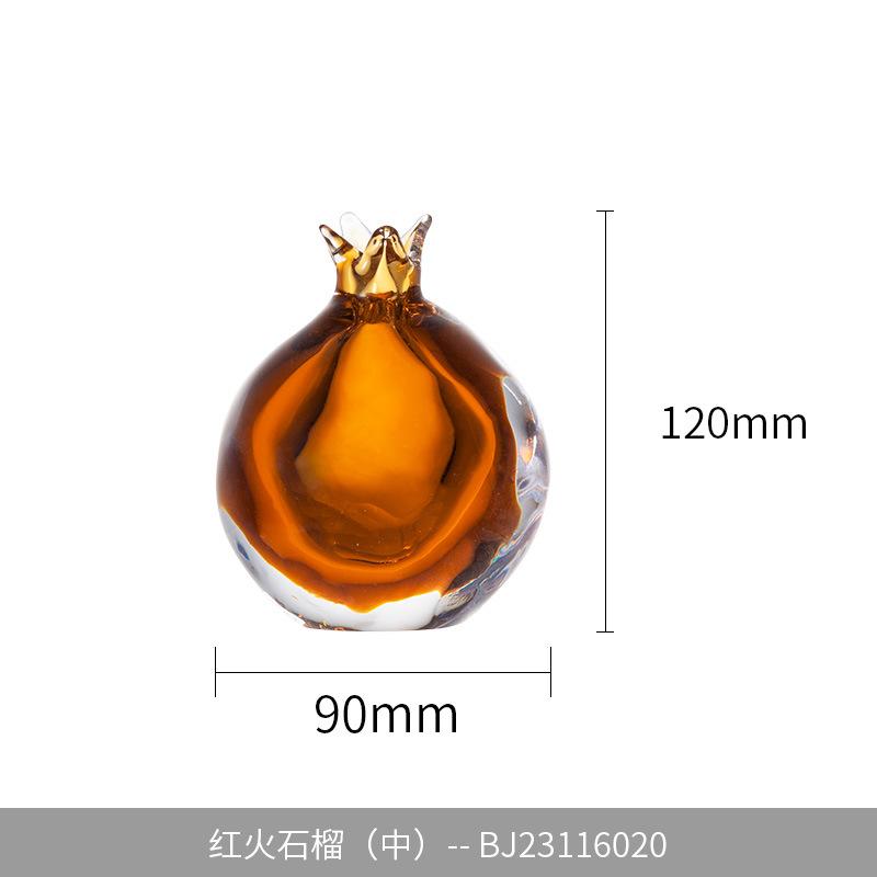 Стеклянная ваза Гранат Толстостенная стеклянная бутылка Ваза для цветов Аксессуары для цветочных композиций Имитация фигурки граната Террариум