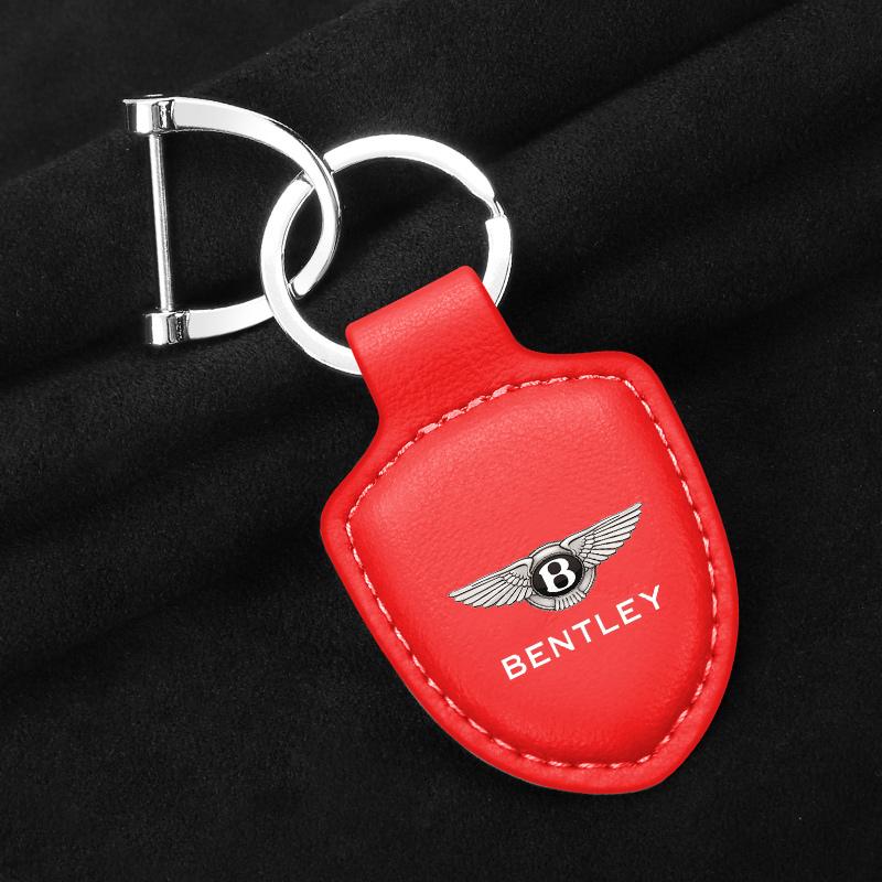 Leather Car Colorful  Keychain Ring Decoration Gifts for New Bentley Flying Spur Continental GT Bentayga Mulsanne Accessories