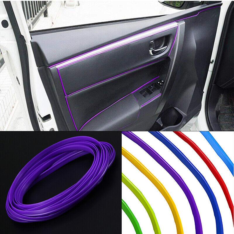 1* 5M Purple Sedan Car Interior Decoration Strip Moulding Trim For Universal