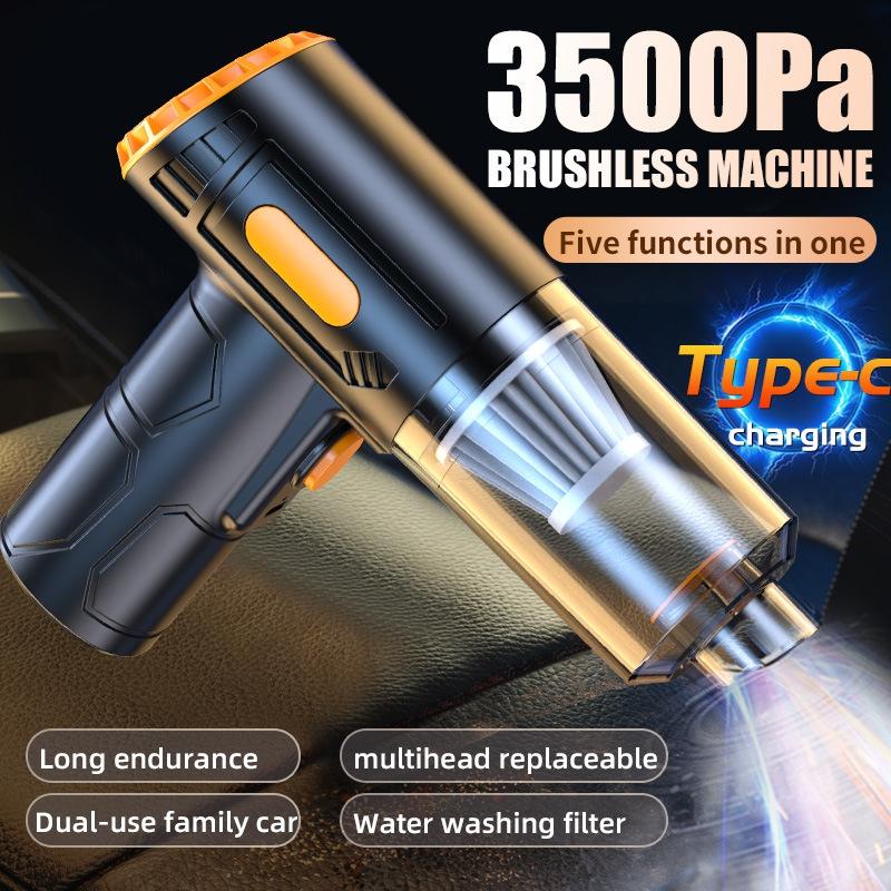 Car Wireless Vacuum Cleaner Machine Blowing Suction Powerful Portable Handheld For Home & Auto Lightweight Cordless Rechargeable