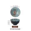 Bohemian Rice Bowl Home Creative Personality Ceramic Bowl High Appearance Level Retro Noodle Bowl Eating Rice Small Bowl