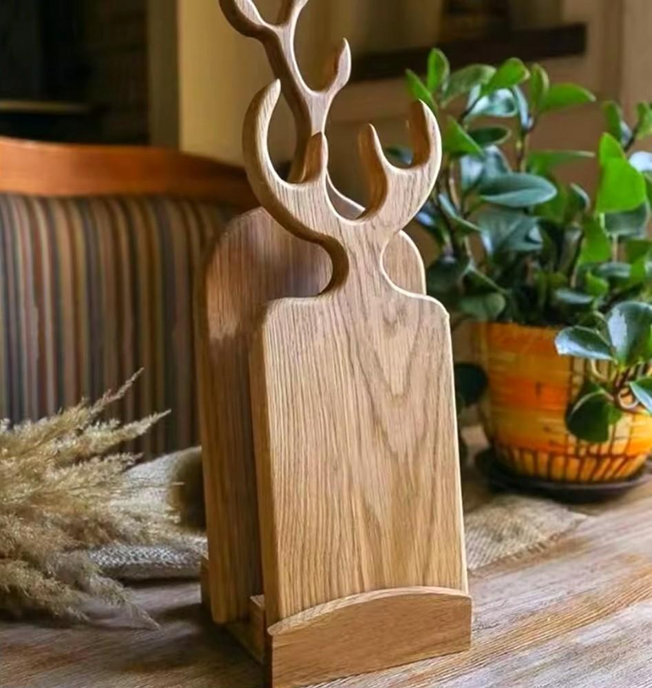 New Deer Horn Designed Wooden Chopping Board for Kitchenware and Restaurant Purpose