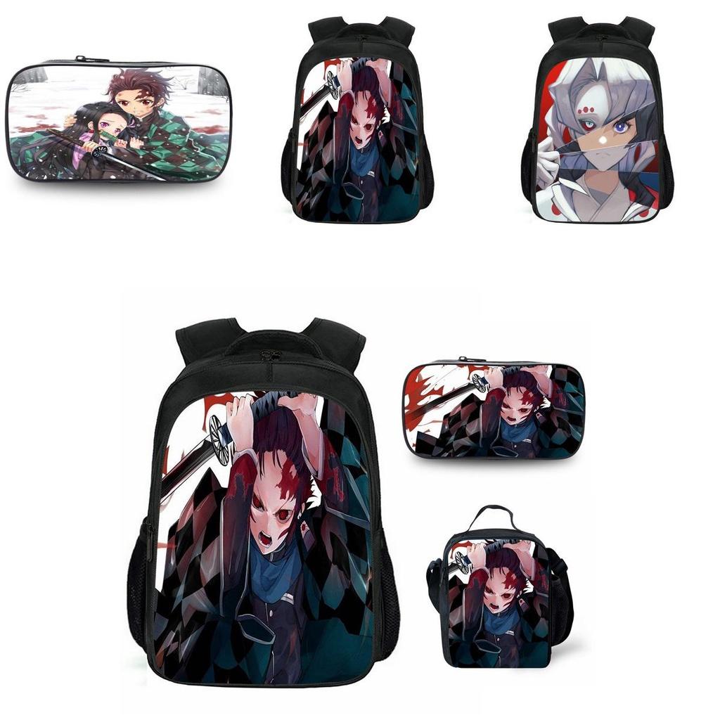 Large Capacity Demon Slayer Kimetsu No Yaiba Backpack With Durable Material And Stylish Design