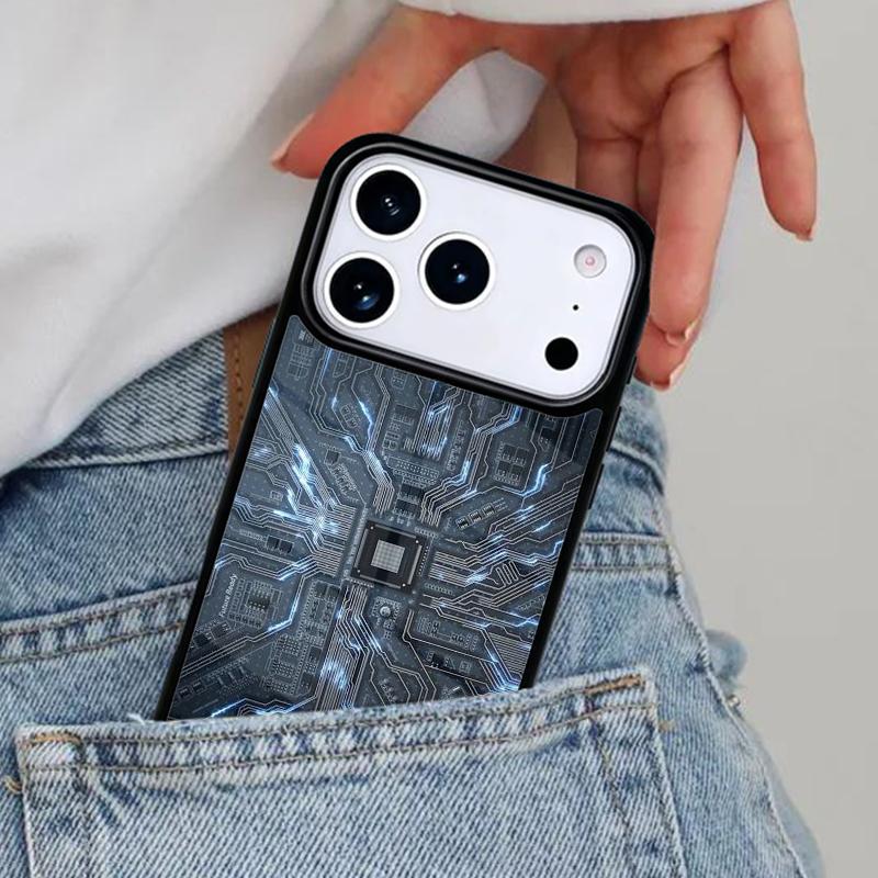 The Integrated Circuit Board Phone Case for iPhone 17ProMax 12 13 14 15 16e 17 Pro Max Plus Air Cover