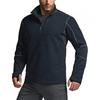Cqr Men S Wool Half Zip Knit inSulated Fleece Long Sleeve