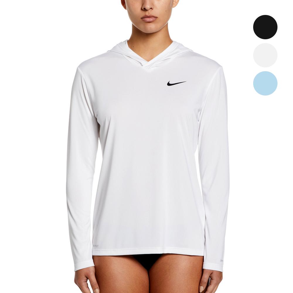 NIKE SWIM Women'S Rash Guard Essential Hoodie Long Sleeve Hydro Guard Nessd351 Choose 1 Of 3