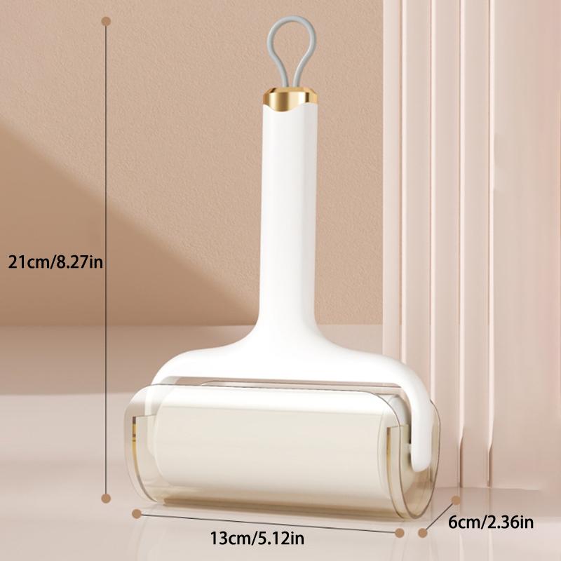 Tearable Roll Paper Hair Sticky Roller Dust Pet Hair Remover Brush Clothes Carpet Cleaning Replaceable Core 10cm Surface