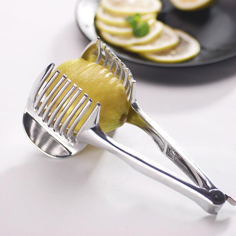 Handy Onion Holder Potato Tomato Slicer Vegetable Fruit Cutter Kitchen Cooking Tools Accessories