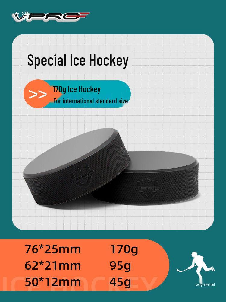 Youth & Adult Ice Hockey Competition Puck - Solid Rubber Standard Equipment