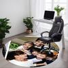 1ks Hudební skupina One Direction Kulatý koberec do kanceláře, pod kancelářské židle, do ložnice, obývacího pokoje, domácí dekorace a1016260