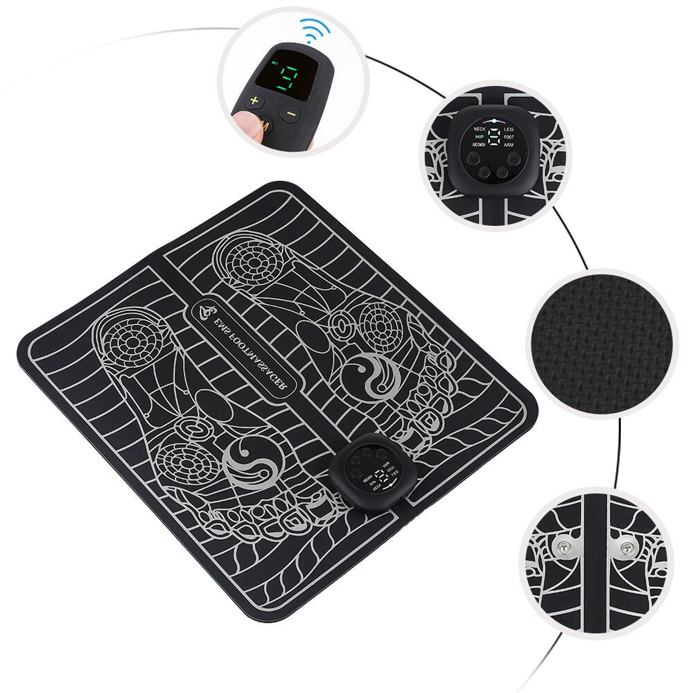 Electric EMS Foot Massager Mat Pulse Acupuncture Foot Massage Pad Machine Ankles Feet Pain Relief Muscle Stimulator Health Care