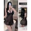Halter Neck Strap Nightdress Sexy Hot Deep V Sleepwear Home Pure Desire Sexy Lace Sheer Nightdress For Women Sweet Top R7P2