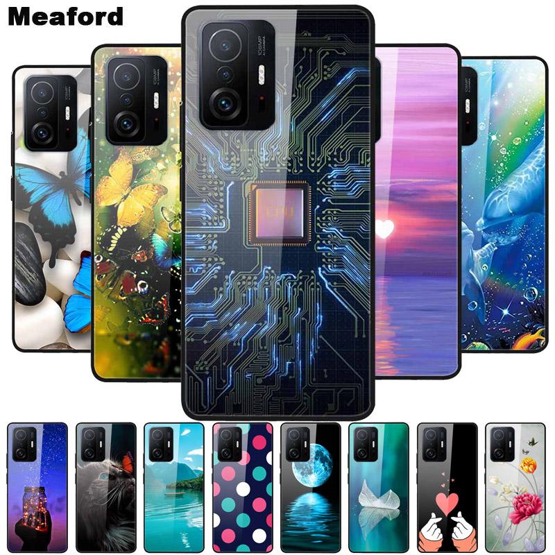 For Xiaomi 11T Tempered Glass Case Soft Bumper Hard Funda For Xiaomi mi 11T Pro Phone Case 11 T 11T Pro 11TPro Back Cover Shells