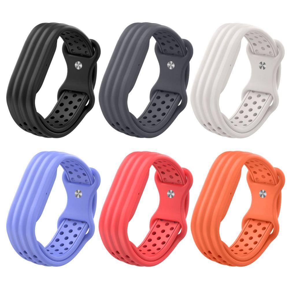 Adjustable Silicone Strap Hole Design Watch Straps for Google Fitbit Air for Men Women