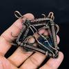 Labradorit Anhänger, Handgefertigter Edelstein 999 Kupferdraht Gewickelter Anhänger Antikschmuck, Als Geschenk Silberschmuck