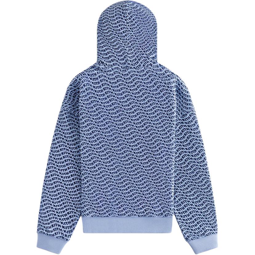 KITH Wavy Monogram Nelson Fashionable Comfortable Soft Pullover Kids tops Blue KHK030621-456