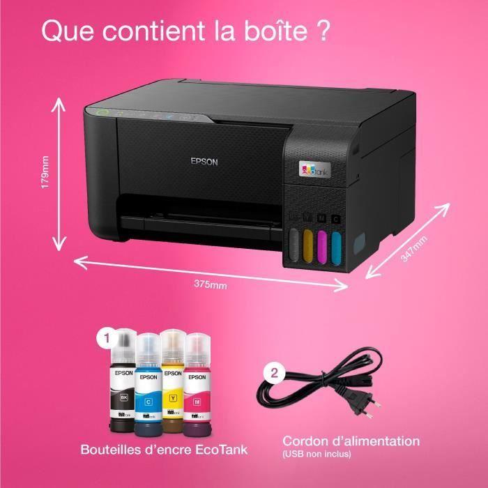 Imprimante multifonction A4 - EPSON - Ecotank ET-2860 - Wi-Fi - Equipée de réservoirs d’encre