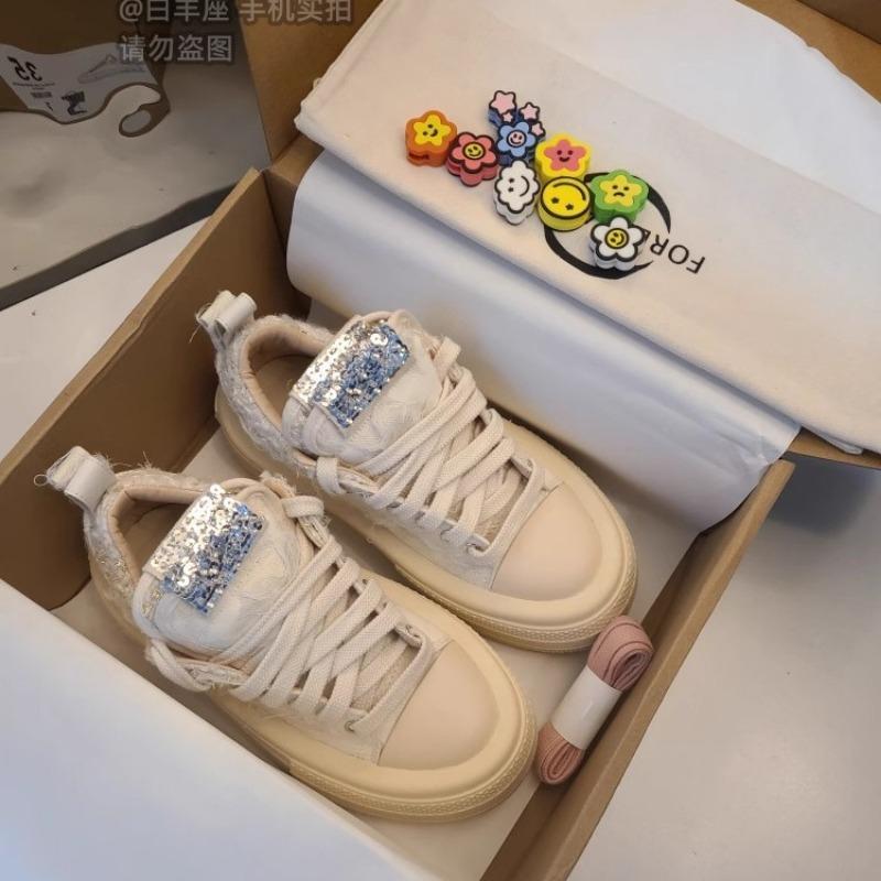 Star shoes spring and autumn new casual board shoes muffin heightening platform shoes canvas shoes little white shoes women's breathability