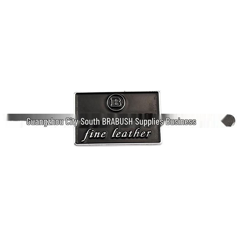 Center Console Sticker Brabus Seat Emblem: BRABUS Interior Metal Modification Sticker