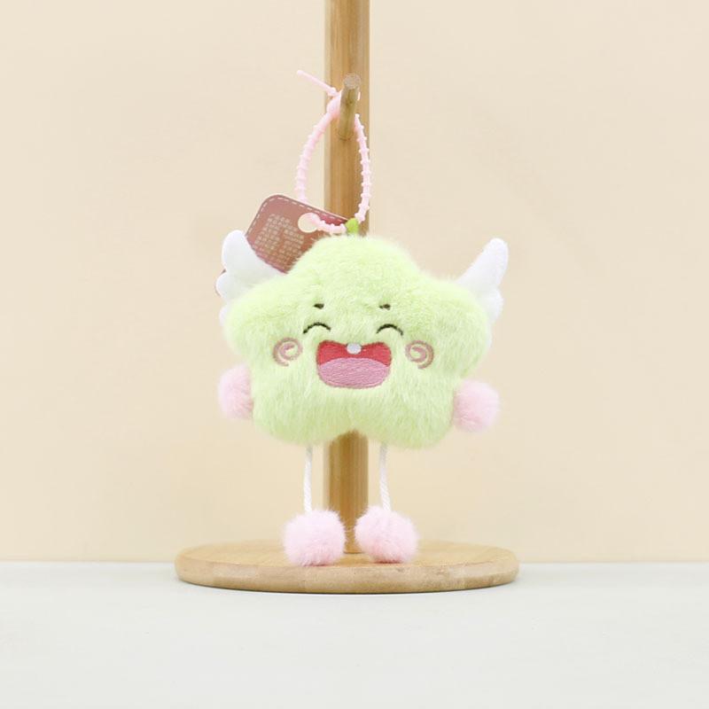 Adorable Plush Cloud And Star Keychain Soft Short Plush Toy With Pp Cotton Filling