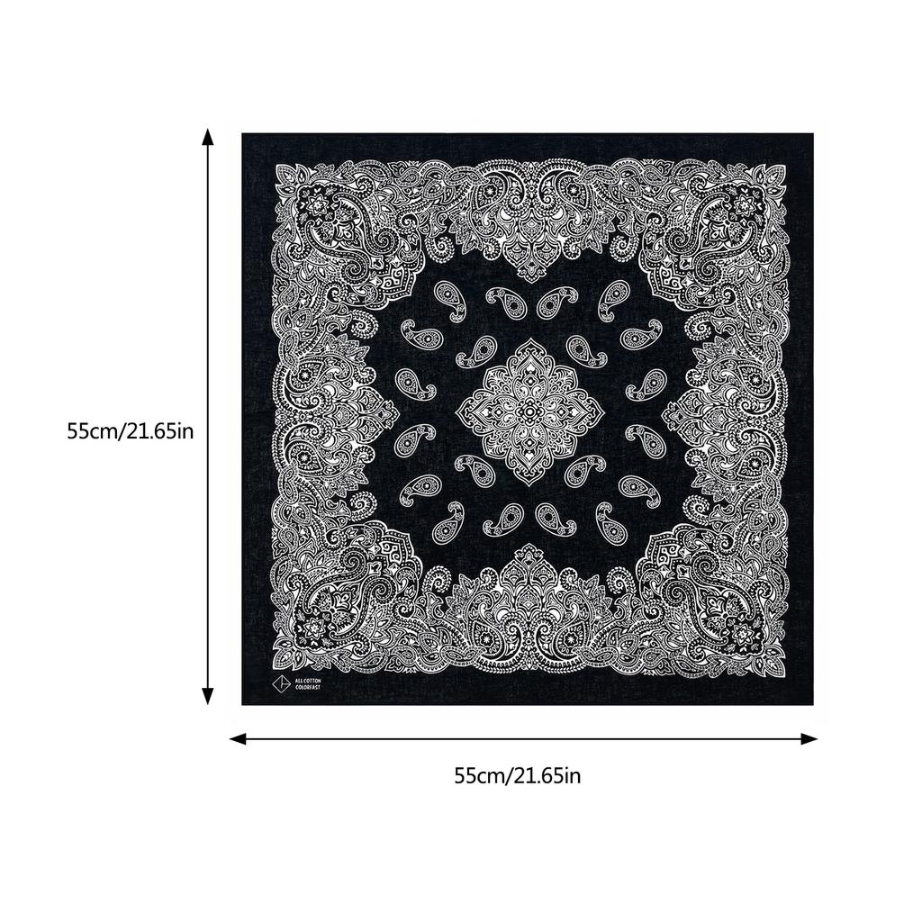 Paisleys Pattern Headscarf Large Square Head Scarf Bandana Styles Headscarf for Casual Wear
