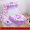 3pcs Lace Embroidery Home Decoration Toilet Cover Detachable Toilet Cover Cloth Dustproof Antibacterial Toilet Seat Ring Cushion