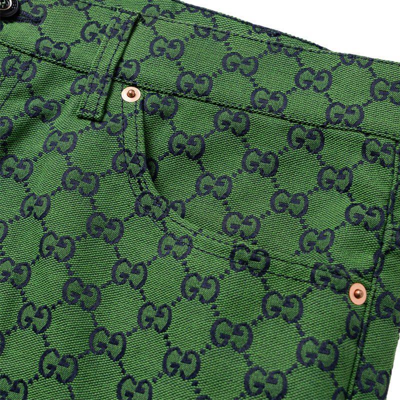 Gucci Casual Pants Men's Green Moderate Straight Fit Pants 623953-ZKU09-3344