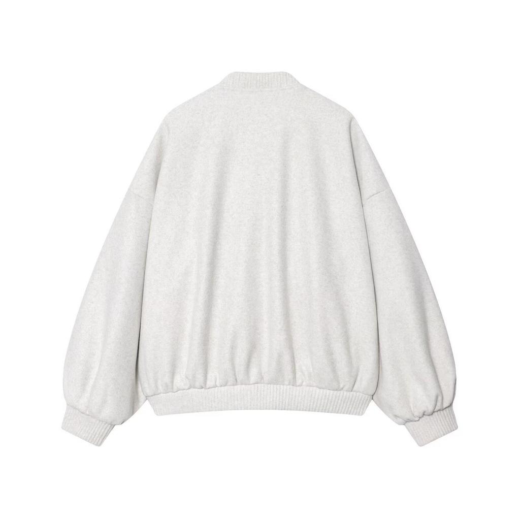 European American Women's Fashion Casual Stand Collar Loose Bomber Jacket Coat